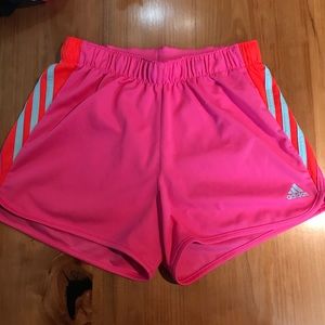 Pink Adidas Climalite shorts